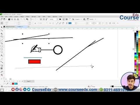15 CorelDRAW Line, Freehand, Bezier & Pen Tool Complete Tutorial in Pashto | Full Course Easily
