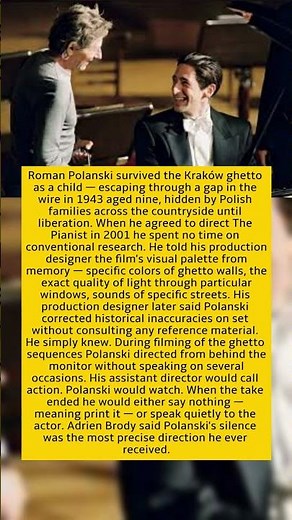Polanski Directed The Pianist From Memory. He Never Told Anyone
