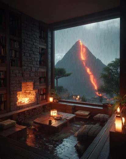 Lets imagine.... These cozy nights by a crackling fire. . . #minecraftimagine #minecraftbuilds #minecraftfantasy #minecraftcreations #minecrafters #minecraft