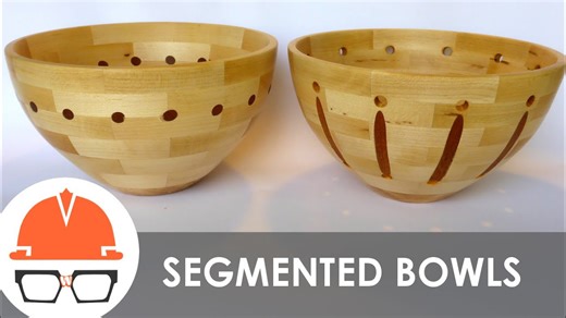 Turning Two Segmented Bowls on the Lathe - Maple with Mahogany Accents