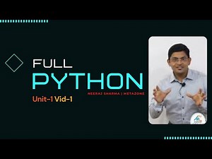 Python : Unit1-Video1- Python first lesson - Introduction to Python | Hindi | Neeraj Sharma