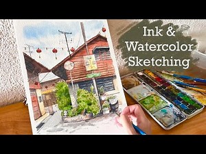 Tips and tricks for sketching with watercolor over ink | Loose line and wash painting