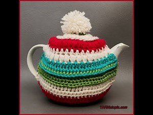 How to Crochet Tutorial: DIY Festive Teapot Cozy by YARNutopia