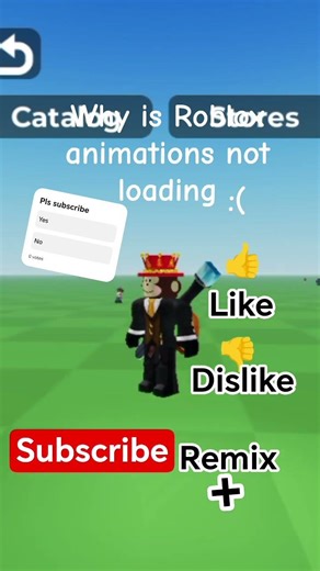 Roblox animations not loading please subscribe