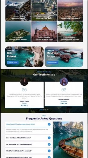 Travel Agency Website Template ✈️ | Scroll Demo