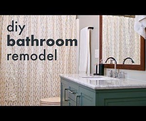 DIY Bathroom Remodel // How to Install a Toilet & Vanity, Build a Mirror Frame