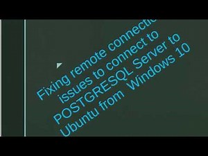 Fix issues with PostgreSQL connection on port 5432 on remote host.