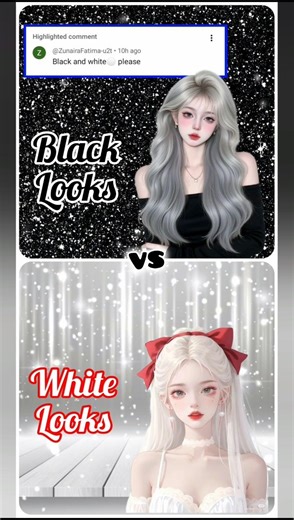 Ladies Fashion Black🖤 Looks VS White🤍 Looks Lips👄 Dress👗 Nails💅 Heels👠 Eyebrows👁️ Cute🥳 #Makeup