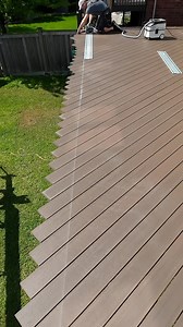 Use a track saw to cut the ends off deck boards. This makes a perfect straight edge for your picture frame to go against. | Aztec Decks