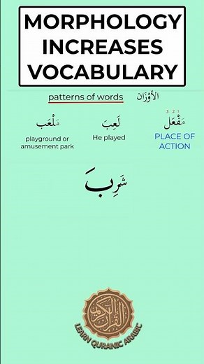Learn Morphological patterns and increase vocabulary