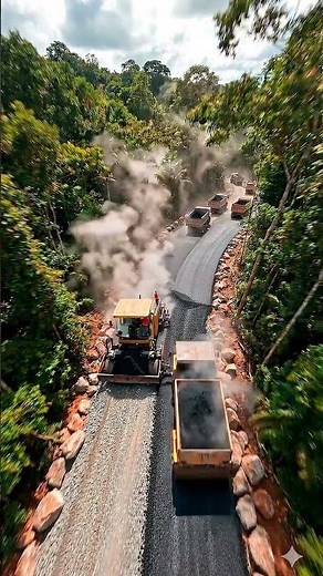 They Built a Road Through the Jungle! 🌿🚜 (Satisfying Timelapse) #trending