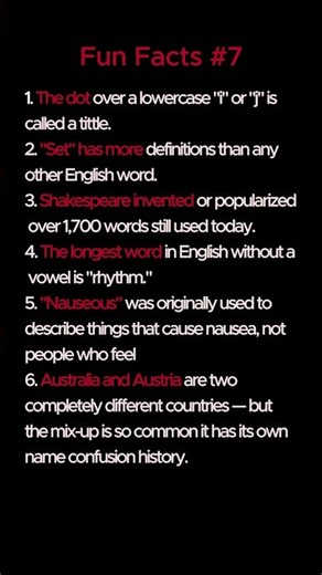 6 Word Facts That'll Blow Your Mind #didyouknow #englishlanguage #mindblown #wordfacts #facts