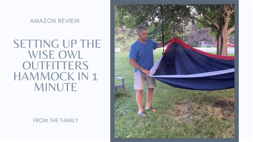 Watch Setting Up Wise Owl Outfitters Hammock in 1 Min Review on Amazon Live