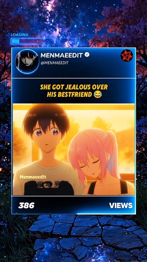 She got jealous 😂 #anime #animeedit