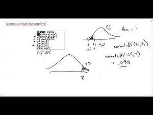 normalcdf, invnorm, tcdf, invt explained