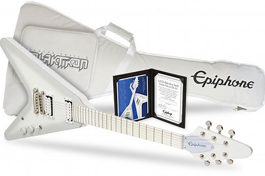 NAMM 2017: Epiphone Introduces Brendon Small Snow Falcon Outfit Flying V