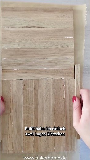 DIY Regalbrett aus Holzklötzchen basteln
