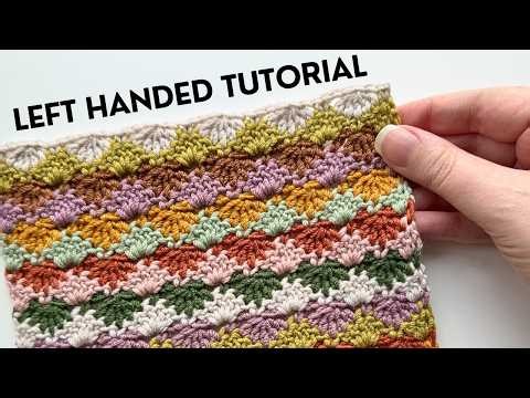 LEFT HANDED Interlocking Shell Stitch Tutorial