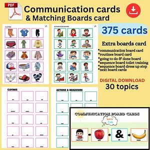Communication Cards, Pecs Cards, Autism Card, Flash Cards, Non Verbal Communication Card, Daily Routine, Speech Delay - Etsy UK