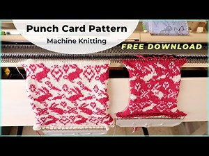 Bunny Rabbit Fair-Isle Punch Card - Machine Knitting - Free Pattern Download
