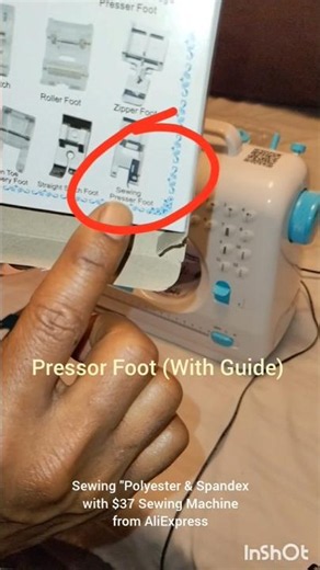$37 - 505A Mini Sewing Machine from AliExpress works GREAT using Pressor Foot With Guide 😃👍🏾