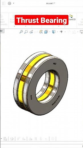 Design of Thrust Bearing with animation #swtutorial #shorts #malviyacadsolution
