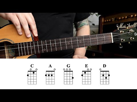 Learn the Fretboard, play chords up the neck, the CAGED System - Intermediate Baritone Ukulele