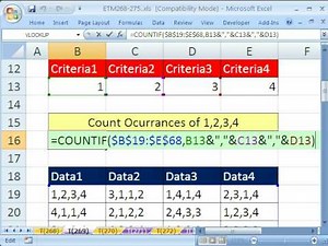 Excel Magic Trick # 269: COUNTIF & Ampersand