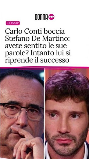 Carlo Conti boccia Stefano De Martino: avete sentito le sue parole? Scossone in Rai