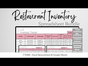 Restaurant Inventory Checklist Google Sheets, Restaurant Template Kitchen Equipment, Food List Excel