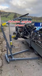 408K views · 2.4K reactions | Chinese engine crane! #HSECompliance #landroverdefendertd5 #JCBMachines #redbull #dirtyhandscleanmoney #mechanic #fitter #defenderlife #LandRover | Fitter mat | Facebook