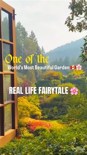 Walking through the most beautiful garden in the world: Butchart Gardens in BC! 🇨🇦🌸 #shorts
