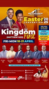 Easter Convention 2025 at House of Transformation will be one for the books! 📣📣 Come represent your country, or region! #easter #easterweekend #happyeaster #easter2025 | Dr. Aloys Rutivi