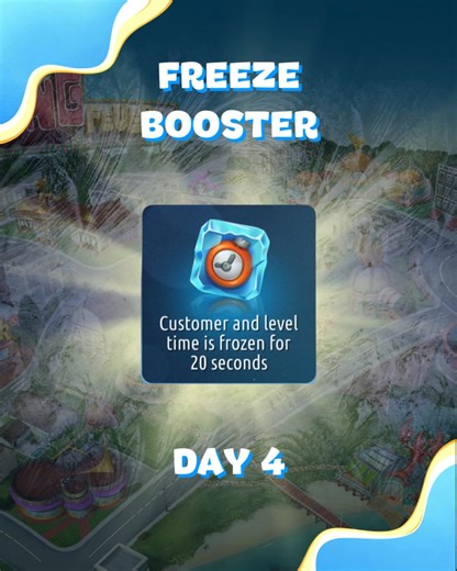 🎄 12 Days of Holidays in Cooking Fever! 🎄 It’s the most delicious time of the year—so we’re celebrating with 12 festive days of rewards! 🎁✨ From now on, visit the Community Hub in-game every day to unwrap a new surprise. Each day brings a different reward, so don’t miss a single one 👀 🍽️ Day 4 Gift: A Freeze Booster! ❄️ Use it to boost your progress and kick off this festive countdown in the best way possible! Stay tuned daily for more merry goodies. Let the holiday cooking continue! 🎅🔥 |