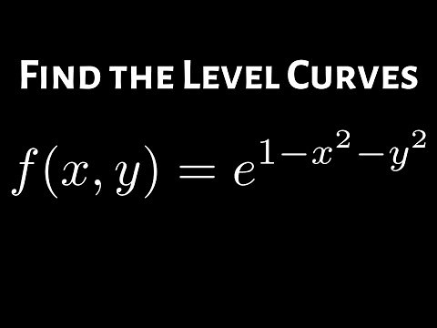 How to Find the Level Curves of f(x,y) = e^(1-x^2-y^2)