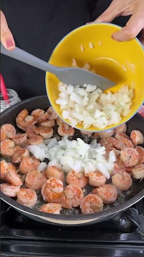Creamy shrimp with corn!