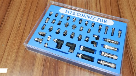 M12 X-Code DIN 8-Pin Right-Angled PCB Connector IP67 Rated Copper Contacts Power Plug Overmolding