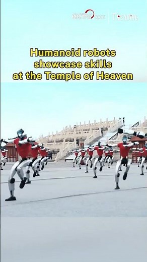 Humanoid robots showcase skills at the Temple of Heaven