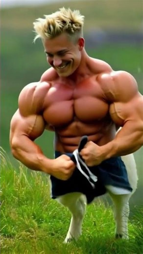 🐑💪 Sheep Turns Into Bodybuilder 😱 | Funny Transformation Edit #shorts