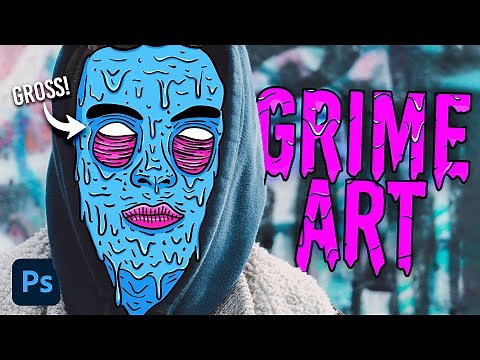 Grime Art Photoshop Tutorial - How to Make These Gross Portrait Doodles!