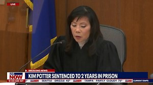 The judge presiding over the Kim Potter sentencing fought through tears as she explained why she was sentencing the former Brooklyn Center, Minnesota, police officer to less than two years in prison for killing Daunte Wright. https://youtu.be/seuQ2xuJWk0 | LiveNOW from FOX | Facebook
