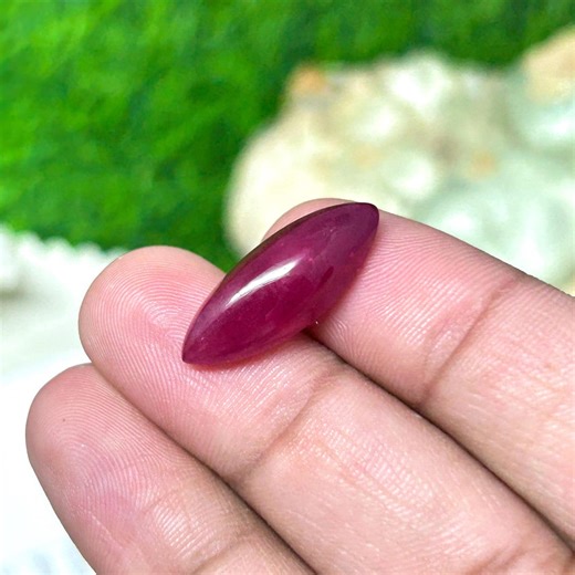 13.9 Cts Natural Ruby Marquise Cabochon: Glass Filled Loose Gemstone ( 23x10) Mm - Etsy