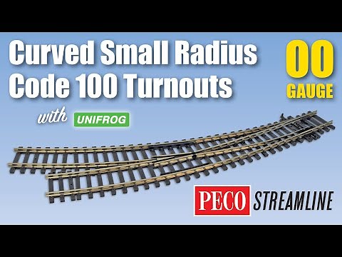 PECO Streamline OO/HO Code 100 Curved Turnouts Small Radius