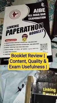 Booklet Review | Content, Quality & Exam Usefulness | Linking Laws