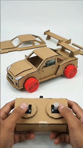 🔥 Remote Control Car Made from Cardboard! 🚗🔥#rccar