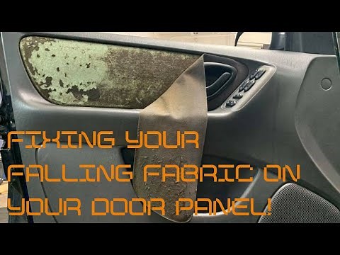 Fabric falling off a door trim panel repair
