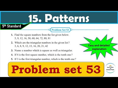 Problem set 53 | Patterns | Chapter 15 | 5th standard | Maths