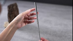 Outlery | Collapsible, Reusable Straw for Travel and Day Trips - an Environmentally Friendly, Stainless Steel Metal Straw with a Telescopic Portable Design