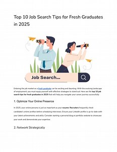 Top 10 Job Search Tips for Fresh Graduates in 2025 - SlideServe