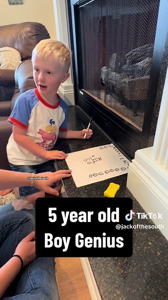 Smartest 5 year old genious boy learns additional math with carrying numbers and regrouping. He’s only in 4k! I am one proud momma! His teacher will be so impressed next year! ❤️ #jackofthesouth #praise #funnyvideos #kidssayfunnythings #southernaccent #viral #siblings #southern #kidsarefunny #funnykids #southerncharm #funny #comedy #entertainment #farmer #farming #tractor